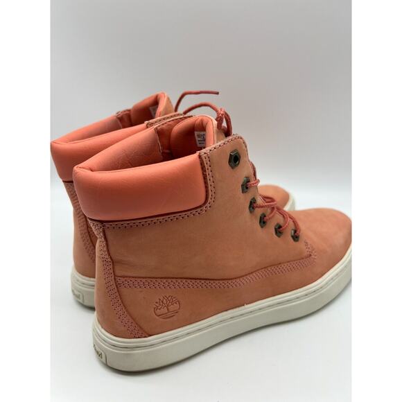 Timberland Women's Londyn 6" Lace Up Leather MD Pink Boots Size 9 Used - Picture 10 of 12